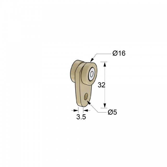 HEAVY DUTY CURTAIN RAIL ROLLER